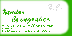 nandor czingraber business card